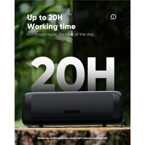Bluetooth Speaker with‎ HD Sound, Portable Wireless, IPX5 Waterproof, Up to 20H - Picture 3 of 6